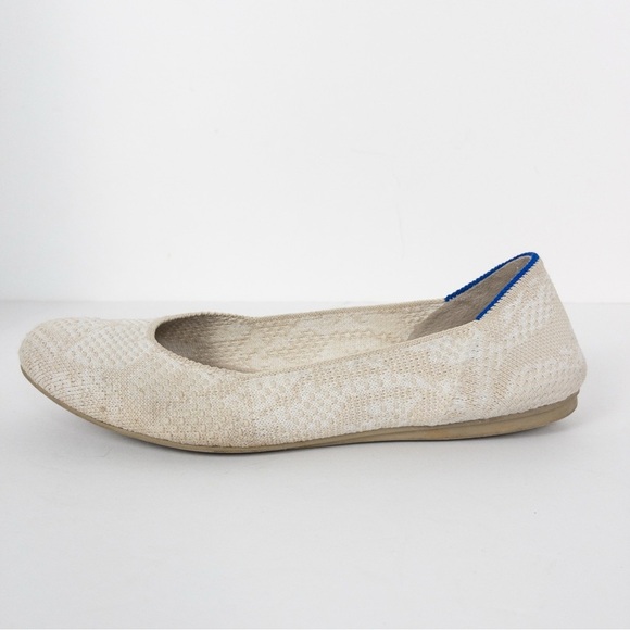 Rothy's Cream and White The Square Ballet Flat in Lily - Picture 10 of 16